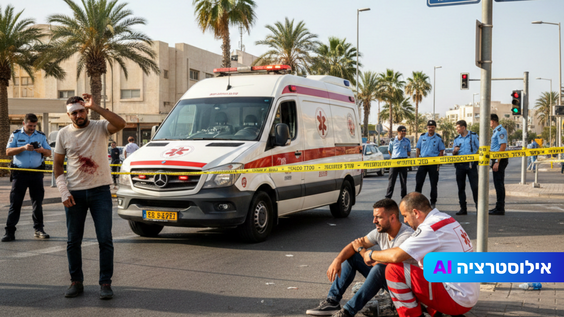 שני פצועים באירוע אלימות ברחוב קאמן באילת
