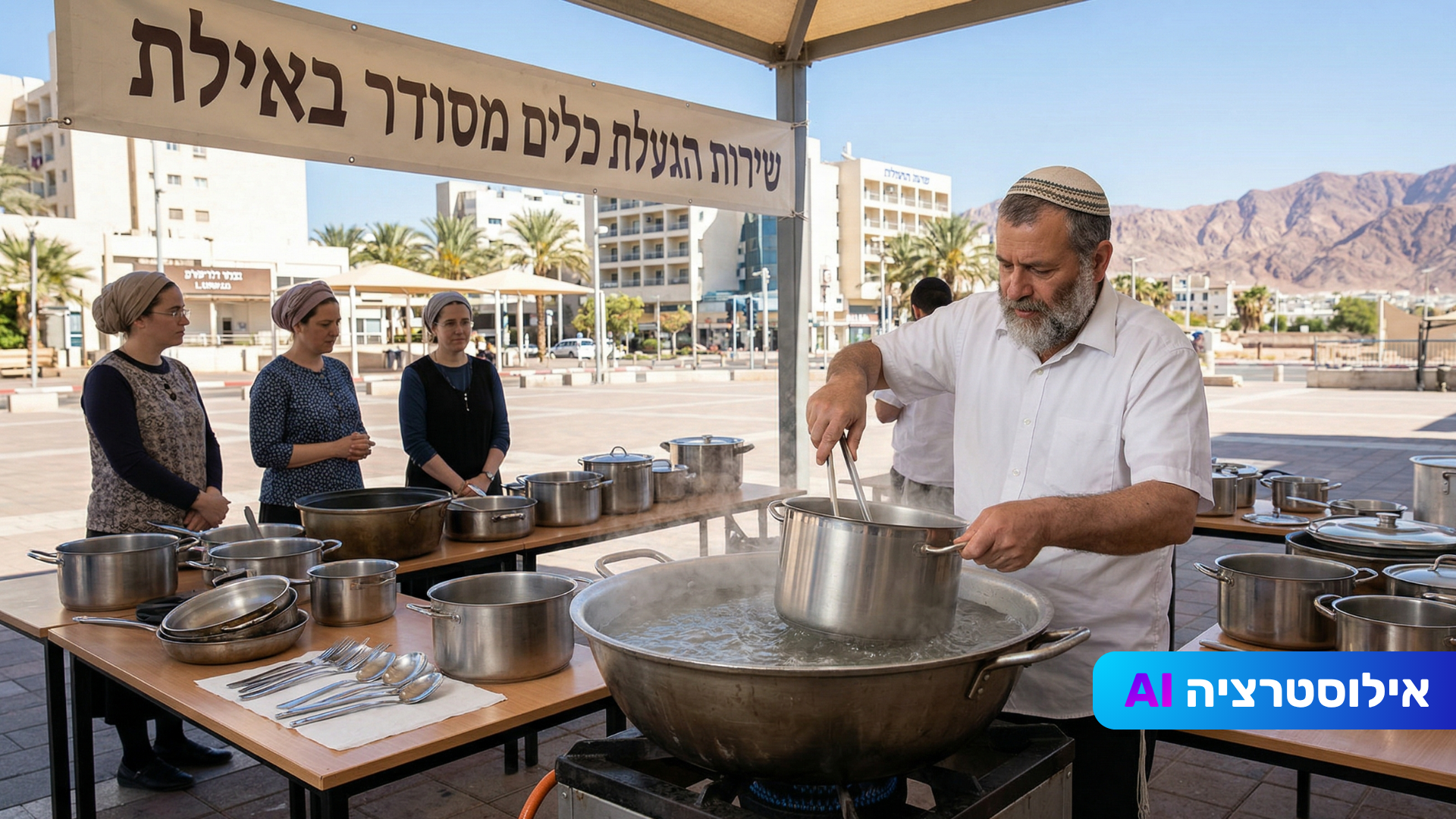 הגעלת כלים לפסח באילת תתקיים בשלושה מוקדים מרכזיים
