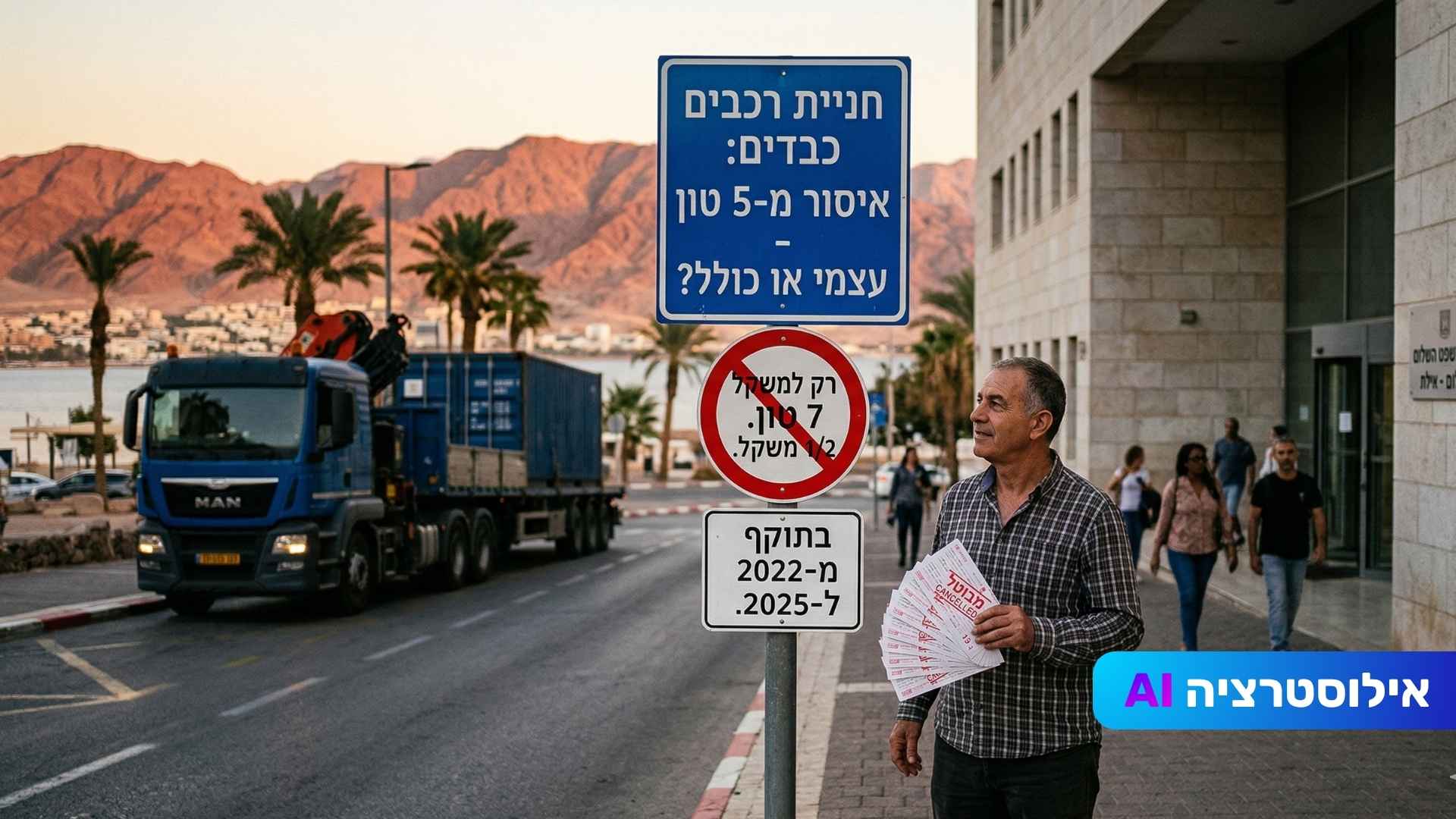 דרמה בבית המשפט באילת: 13 דוחות חניה בוטלו בגלל תמרורים לא ברורים