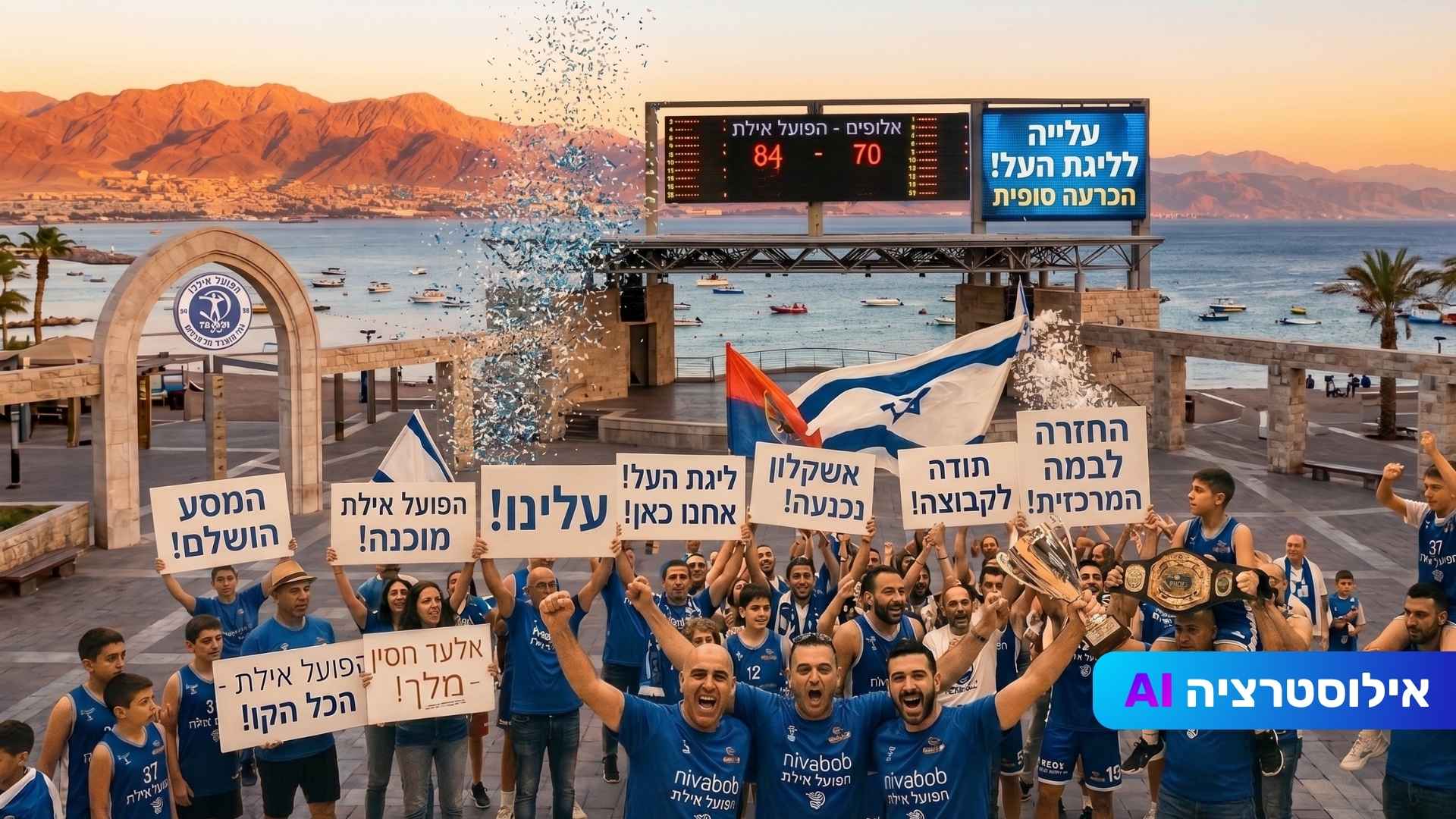 האימפריה חוזרת: הפועל אילת ניצחה באשקלון והבטיחה את העלייה לליגת העל