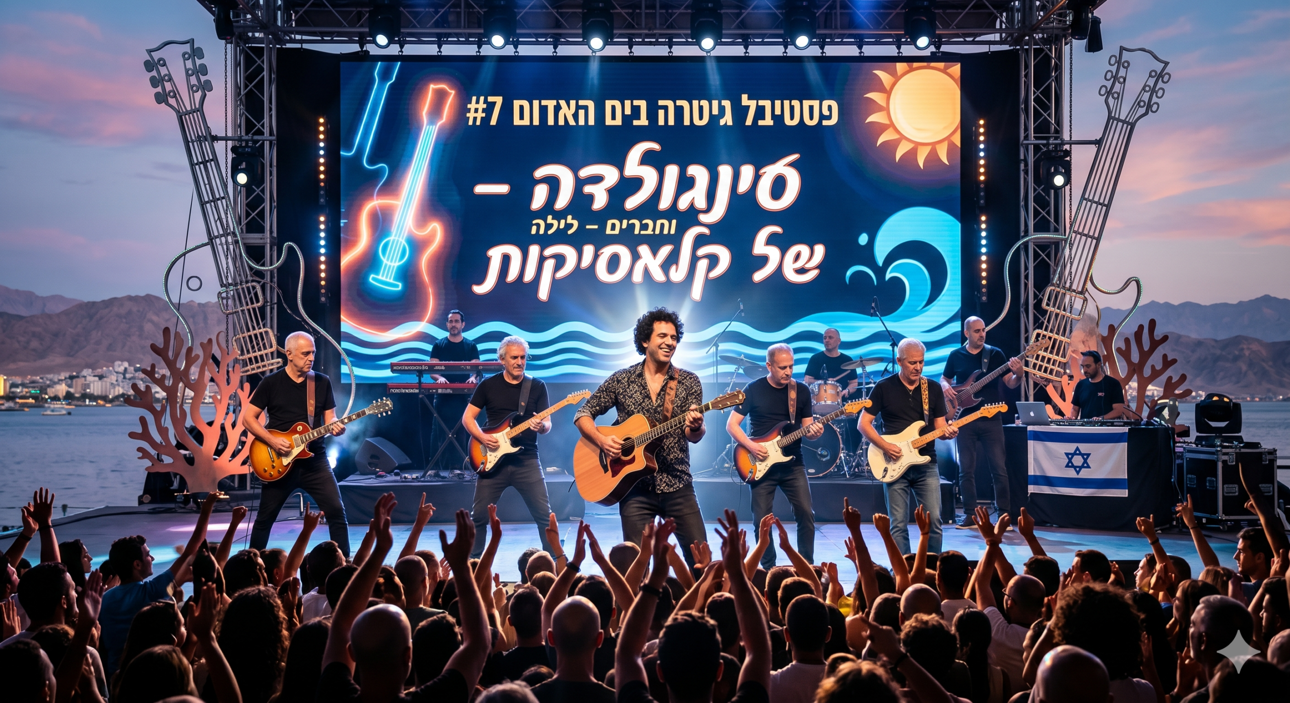 סינגולדה וחברים מגיעים לאילת: לילה של גיטרות ונוסטלגיה בפסטיבל גיטרה בים האדום