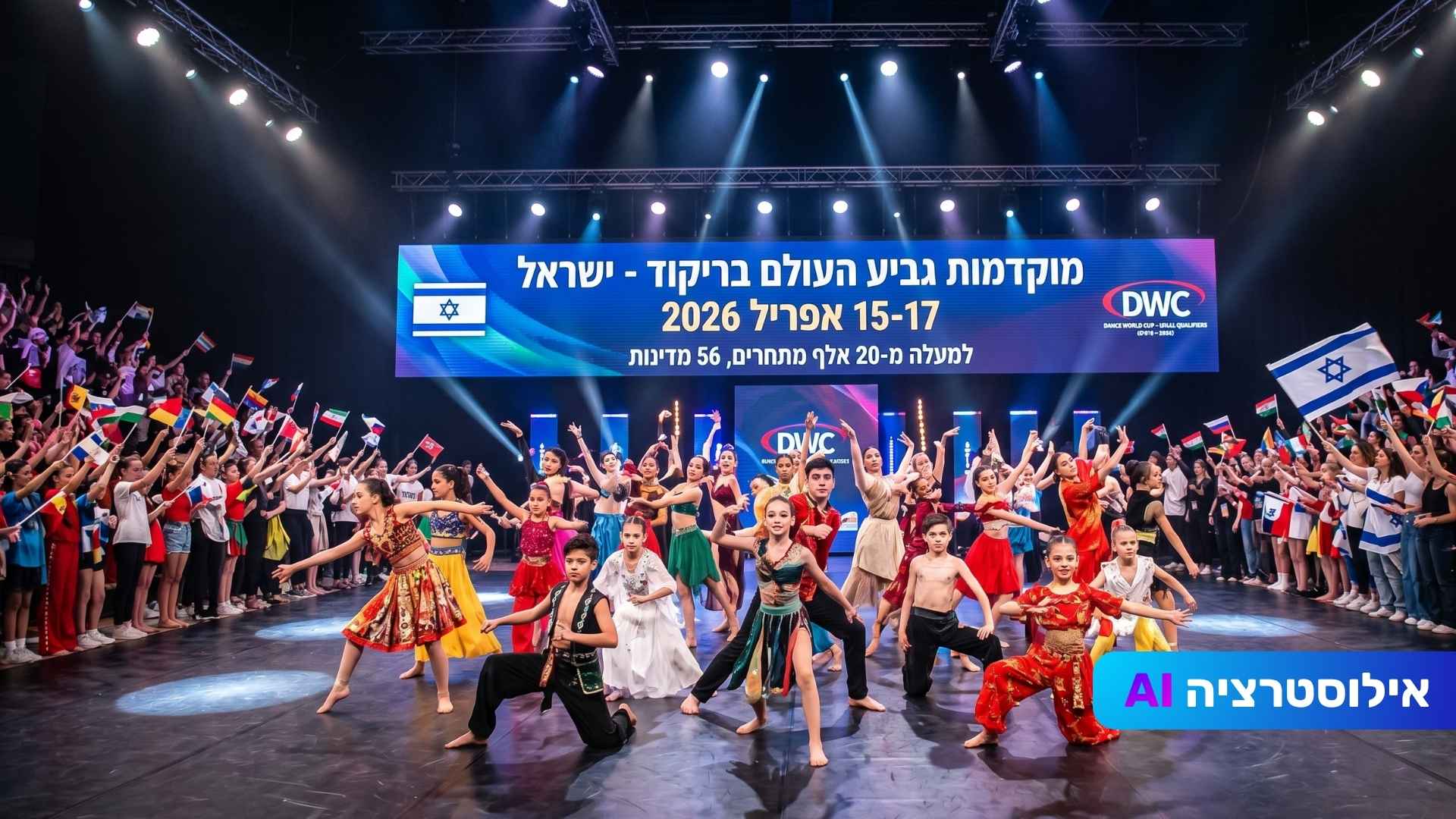 מוקדמות גביע העולם בריקוד מגיעות לישראל: למעלה מ-20 אלף מתחרים מ-56 מדינות