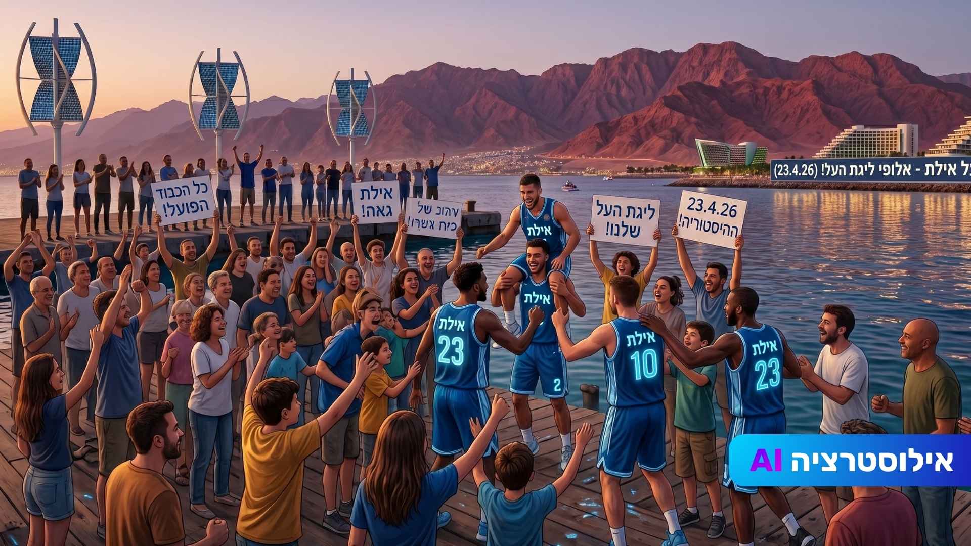 החגיגה מתחילה: הפועל אילת חוגגת עלייה לליגת העל בערב חגיגי ומשחק הכתרה