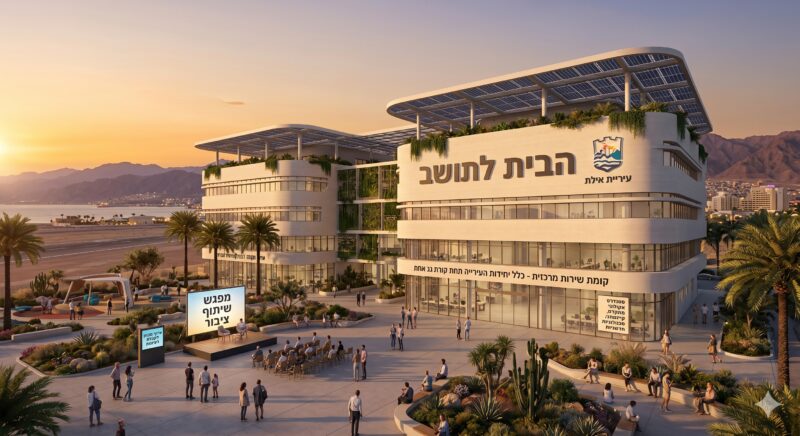 הבית לתושב: עיריית אילת מקימה בניין עירייה מאוחד בשטח שדה התעופה הישן
