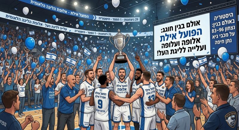 היסטוריה בבגין: הפועל אילת אלופת הליגה הלאומית ועולה לליגת העל!