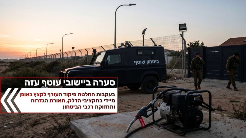 ראשי הרשויות בעוטף נגד הקיצוץ בתקציבי השמירה