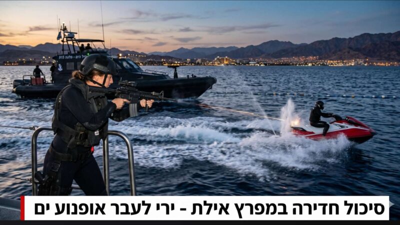 חיל הים סיכל ניסיון חדירה במפרץ אילת: ירי לעבר אופנוע ים שחצה את הגבול