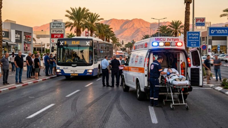 ילד בן 4 נפגע מאוטובוס באילת ומצבו קשה