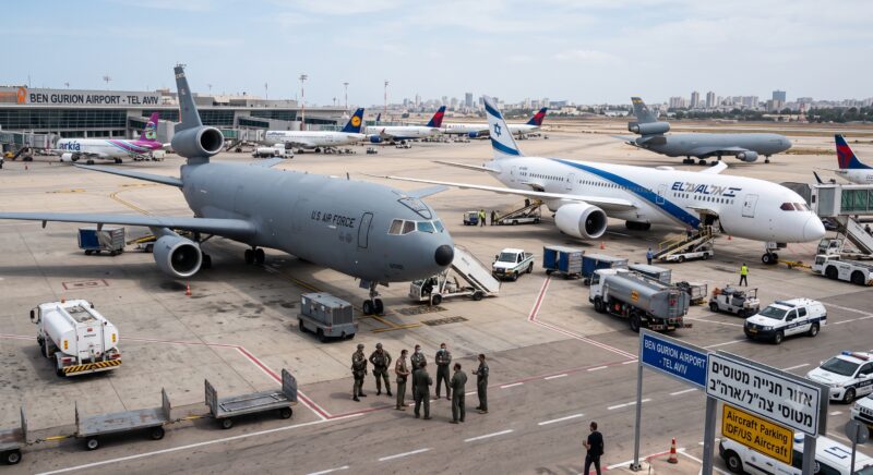 הוויכוח על חניית מטוסי התדלוק האמריקאיים שעלול לבטל אלפי טיסות