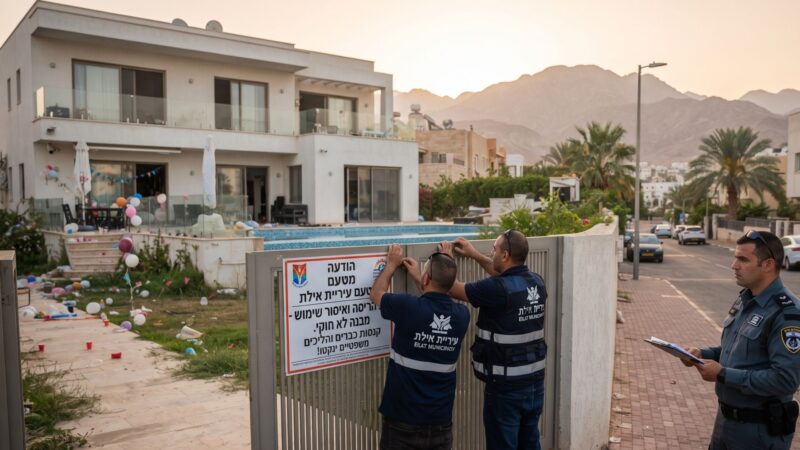 עיריית אילת מחמירה את האכיפה: קנסות כבדים והתרעות לעשרות בעלי וילות רועשות