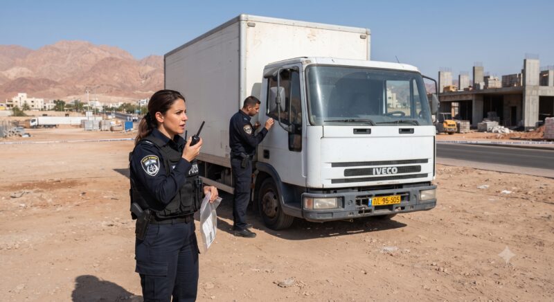 תושב אילת נעצר בחשד לגניבת משאית מאתר בנייה וכתב אישום הוגש נגדו